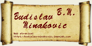 Budislav Minaković vizit kartica